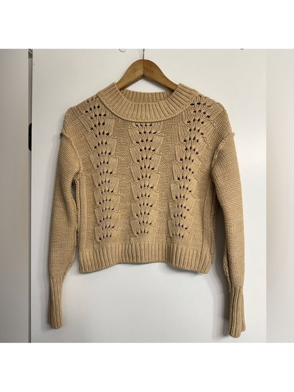 Free People Bell Song Pullover Sandcastle Size XS - Picture 3 of 11